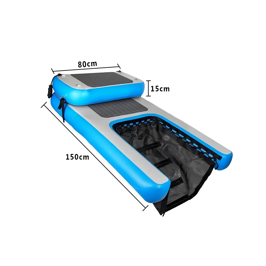 Wholesale Inflatable Pup Plank Dog Float Floating Ramp Ladder Docks Dog on Water Ladder Steps for Swimming Pets