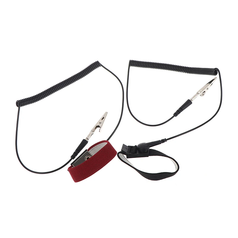 Anti Static Bracelet Electrostatic Cordless Wireless Adjustable ESD Discharge Cable Wrist Band Strap Hand With Spare Wristband