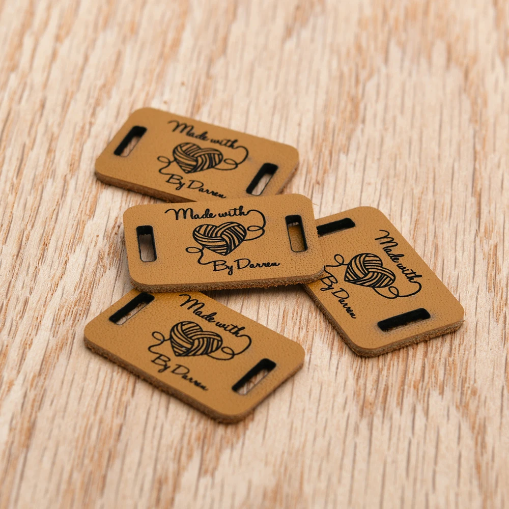 

Customizable Laser Engraved Leather Tags for DIY Crafts, Shoes, Hats - 1mm Thick Eco-Friendly Material, Personalized Gift