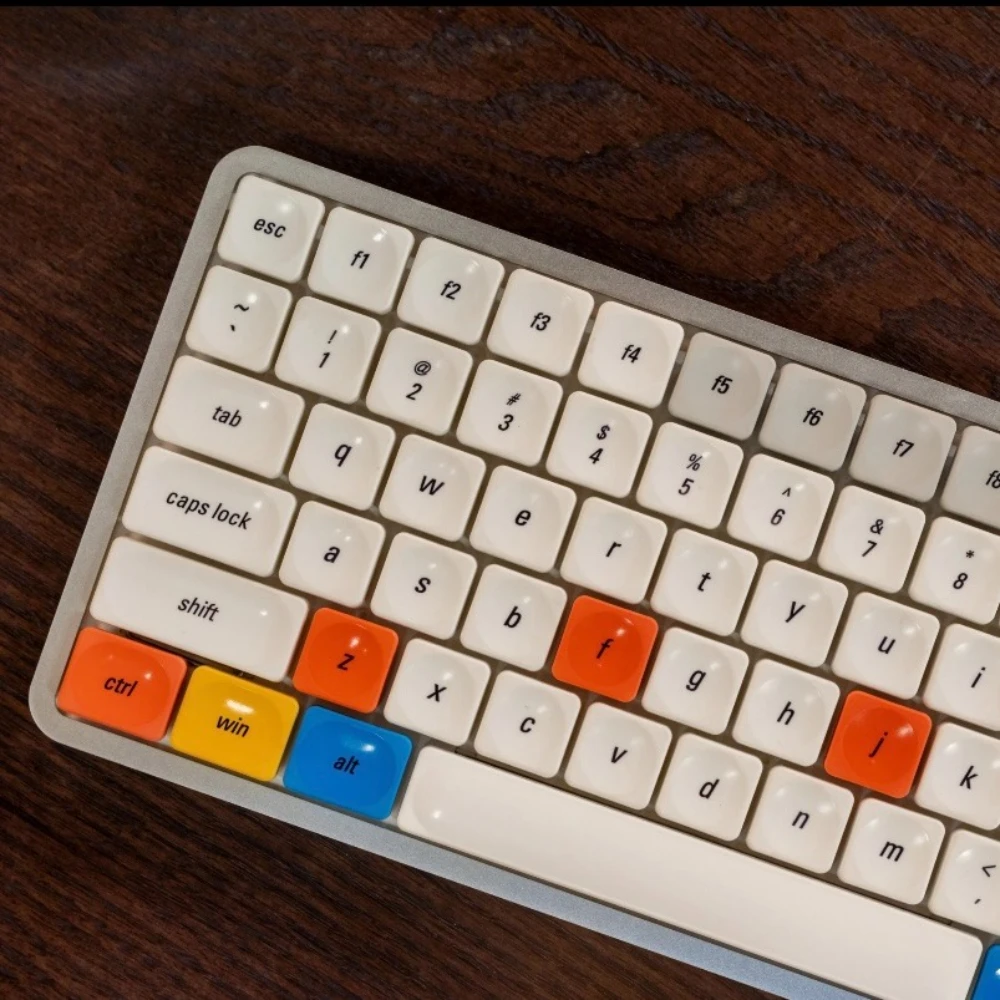 LCK Time Theme Low Profile Keycap Set PBT Custom Ultra-thin  Keyboard Cap Original Office Gaming KeyCap for Mechanical Keyboard