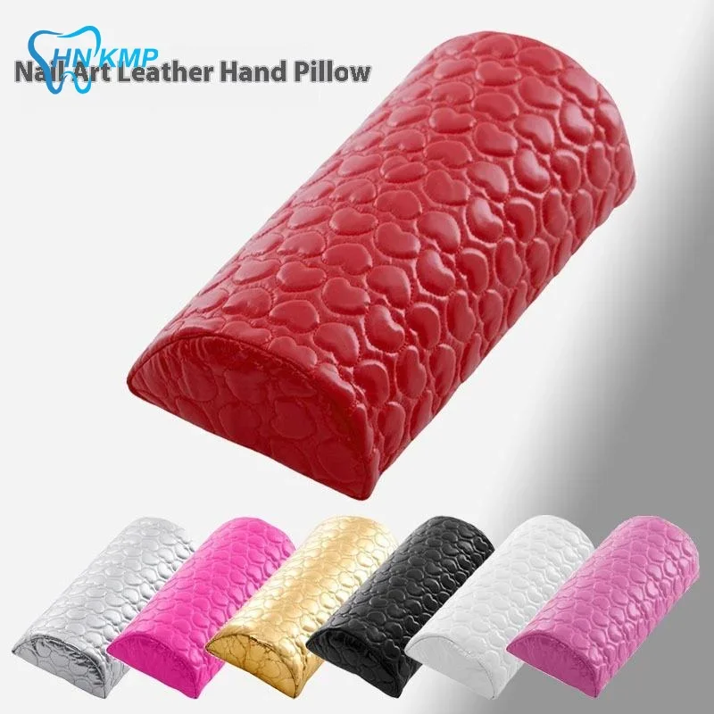 1Pc 매니큐어 손 베개 쿠션과 베개 스퀘어 하트 가죽 손 베개 네일 살롱 네일 도구