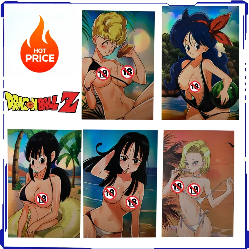 9PCS Set Dragon Ball Z Chichi Android 18 Ranchi Card Girl Anime Collection Birthday Peripheral Game Holiday Gifts Ins Presents