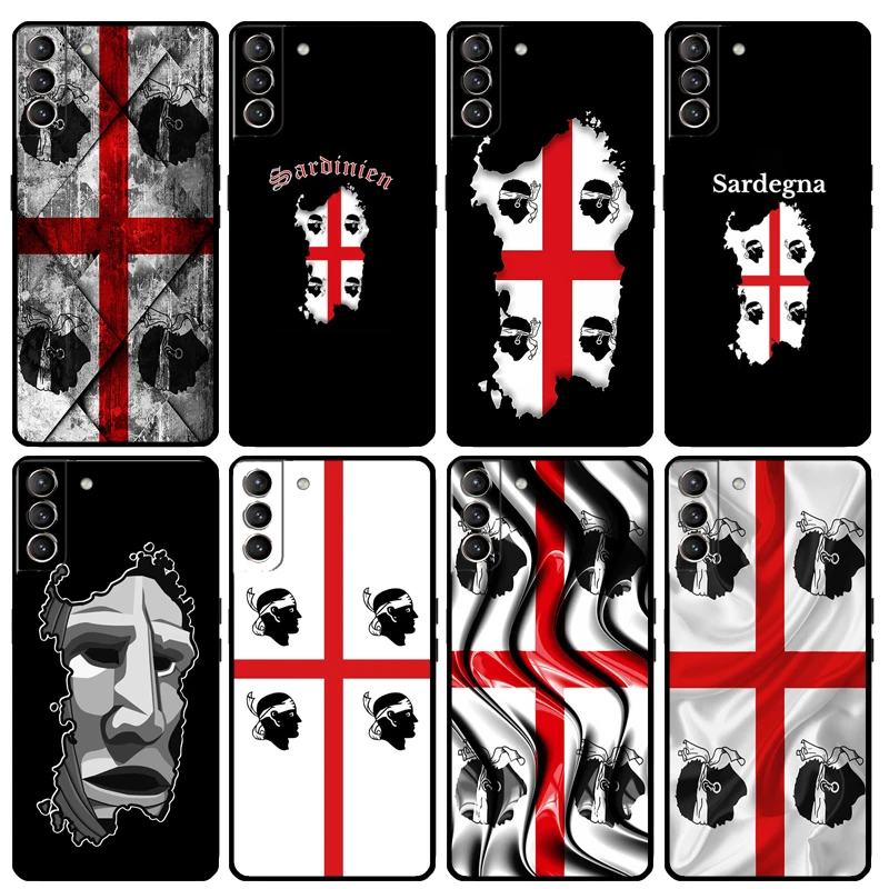 Flag of Sardinia Case For Samsung Galaxy S9 S10 Plus S20 S21 FE S22 S23 Ultra Note 10 20 Ultra Phone Cover