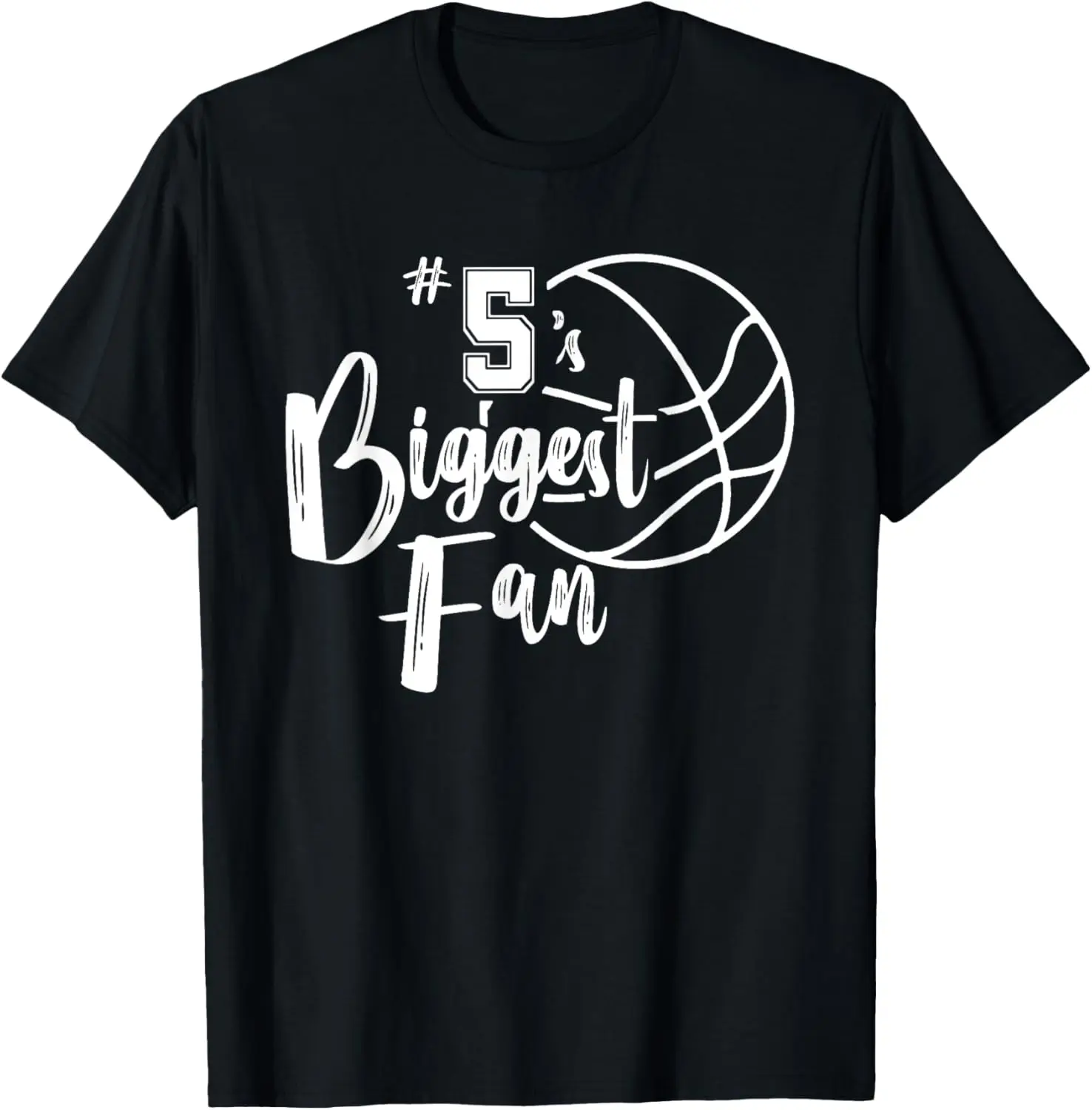 Five 5's Biggest Fan Shirt Basketball Mom Basketball Dad T-Shirt