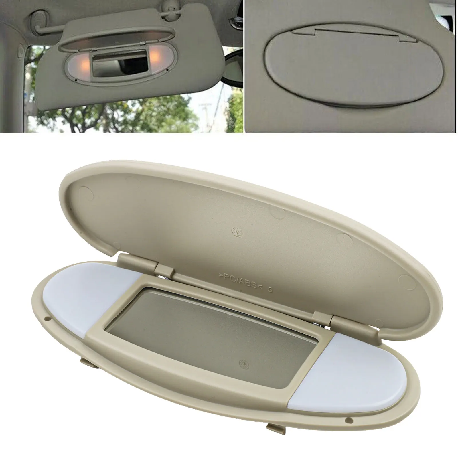 Mirror Cover Sun Visor With Lens 1 Pcs Car Accessories High Quality With Lampshade Easy To Install Replacement