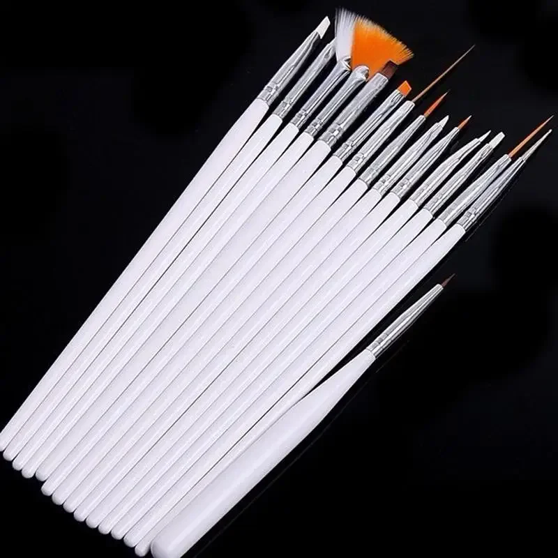 15 Pcs Acrylic UV Gel DIY Nail Art Pens Painting Drawing Manicure Tools Set (Size: One Size)