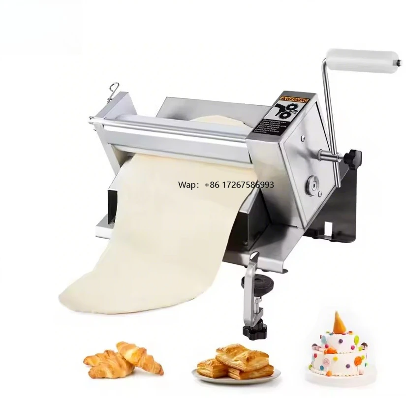 

Manual Dough Sheeter Machine Max 1/2" Dough Roller Pastry Press Machine