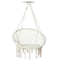 Camping Swing Hammocks Round Rope Woven Hanging Chair Nordic Style Indoor Leisure Bird's Nest Furniture Chair