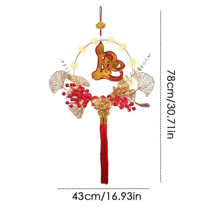 2025 Vietnamese Lunar New Year Decoration Light Up Snake Year Pendants New Year Decorations Festive Hangable Fu Character - Image 6