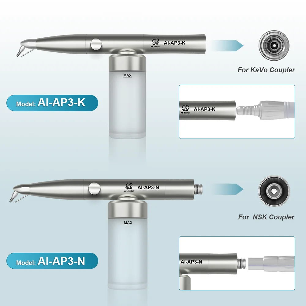 

AI-AP3 Dental Sandblasting Gun Aluminum Oxide Air Abrasion Polisher with K/N-Coupling & External Water Spray System