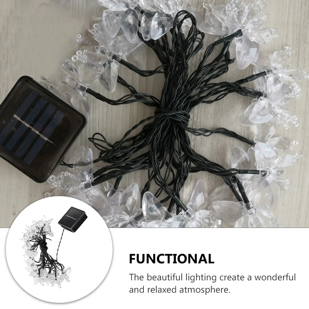 

1 set LED Decorative String Lights Outdoor Garden Solar Light Party Atmosphere Lamp Reusable Durable Plastic Festive Yard