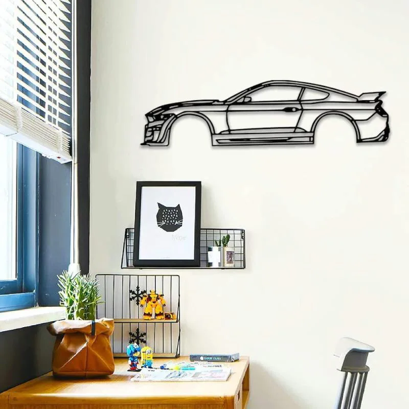 30cm Car Shaped Black Metal Iron Wall Hanging Crafts Wall Decoration Home Living Room Bedroom Home Decoration Accessories