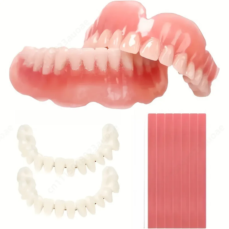Dental Lab Denture Making Kit Half Full Mouth False Teeth Production Practice Material Set With Tweezers