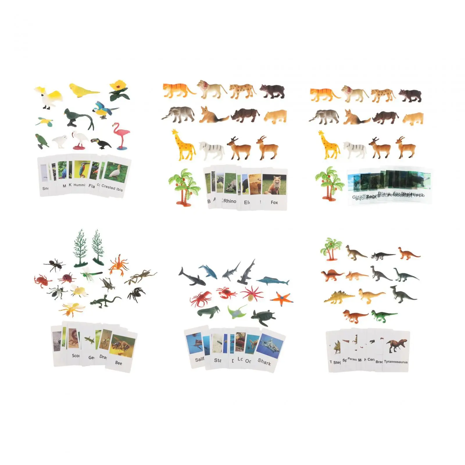 

Montessori Animal Match Language Materials Early Learning Infant Toddlers Animal Figurines Toys for Birthday Gifts