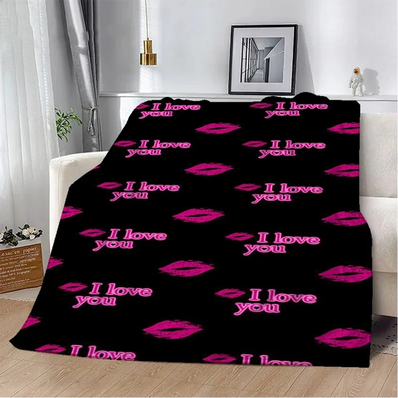 Lipstick throw blanket mattress blanket luxury bed fluffy plaid interior home beach towel knee soft nap king & throws &