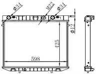 BOP006026 for engine water radiator FRONTERA A 92 98 (425 × × 26) manual