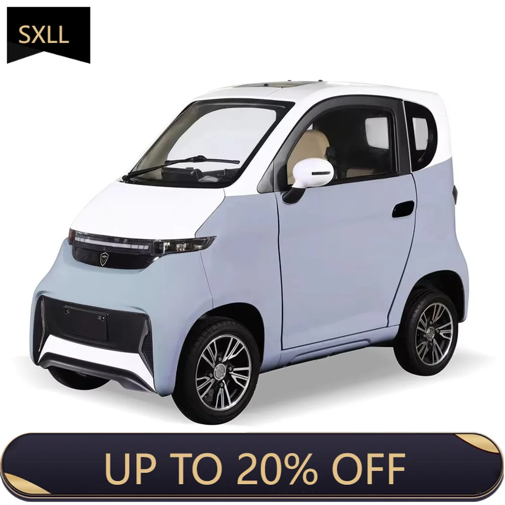 SXLL Small City EV Sedan 3 Seater Lithium Battery 1000W Motor RWD Single Drive Rear   Dark Interior Leather Sunroof Metal R