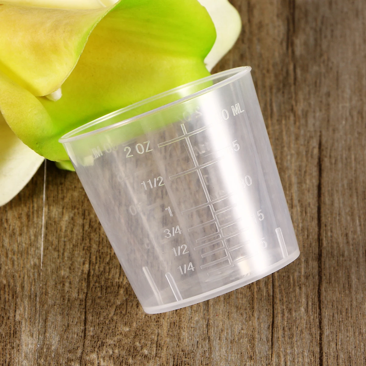 

10pcs 60ml Plastic Measuring Cups Graduated Beakers for Lab Home Cooking Chemical Resistant Thick Material Use Scale