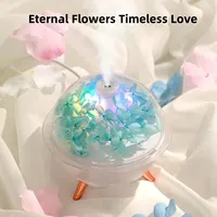 New Eternal Flower Air Humidifier 260ML Mini USB Home Atmosphere Softly Night Light Creative Artificial Diffuser essential oils