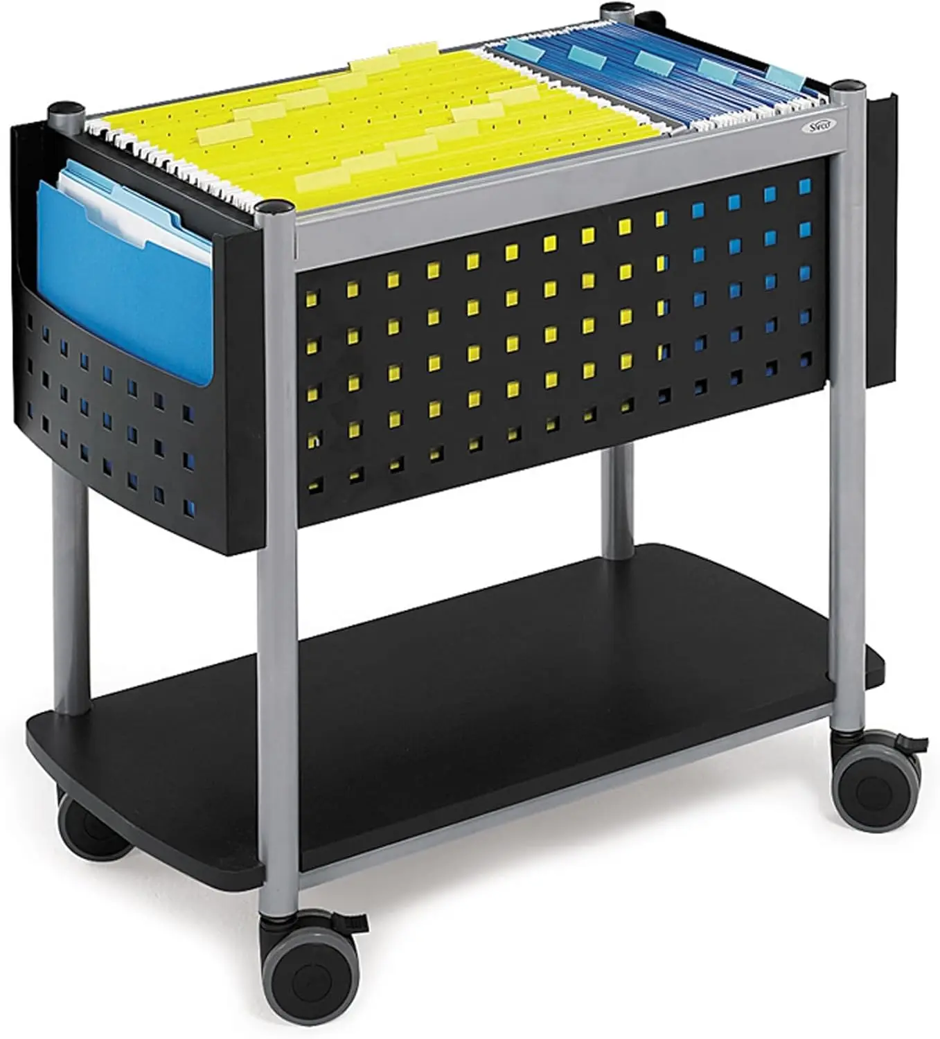 Scoot Open Top, Rolling Mobile File Cart, Fits Letter and Legal-Size Hanging Folders