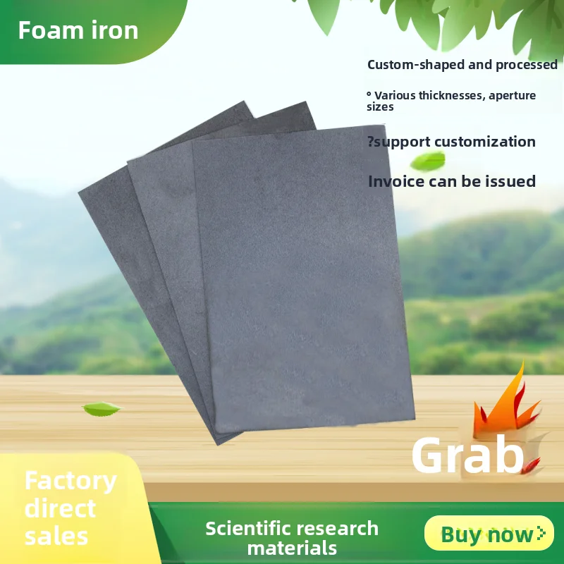 

High Purity Porous Iron Foam Electrode for Battery and Electrocatalysis Lab Experiments