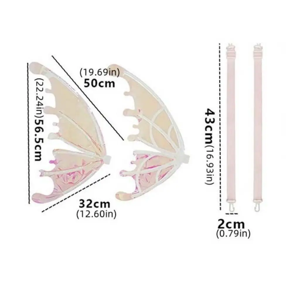 Glowing Shiny Butterfly Electric Wings Back Decoration Cosplay Props Moving Elf Wing Luminous Dress Up Lights Fairy Wings Girls