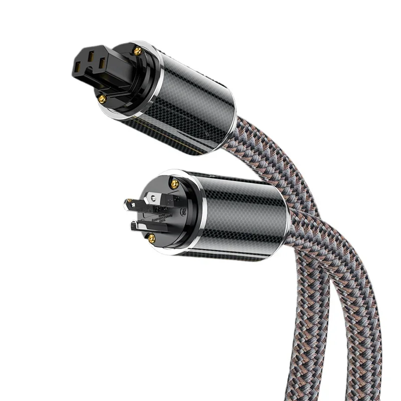 

6N single crystal copper power amplifier CD fever American standard HIFI tellurium copper rhodium plated power cord