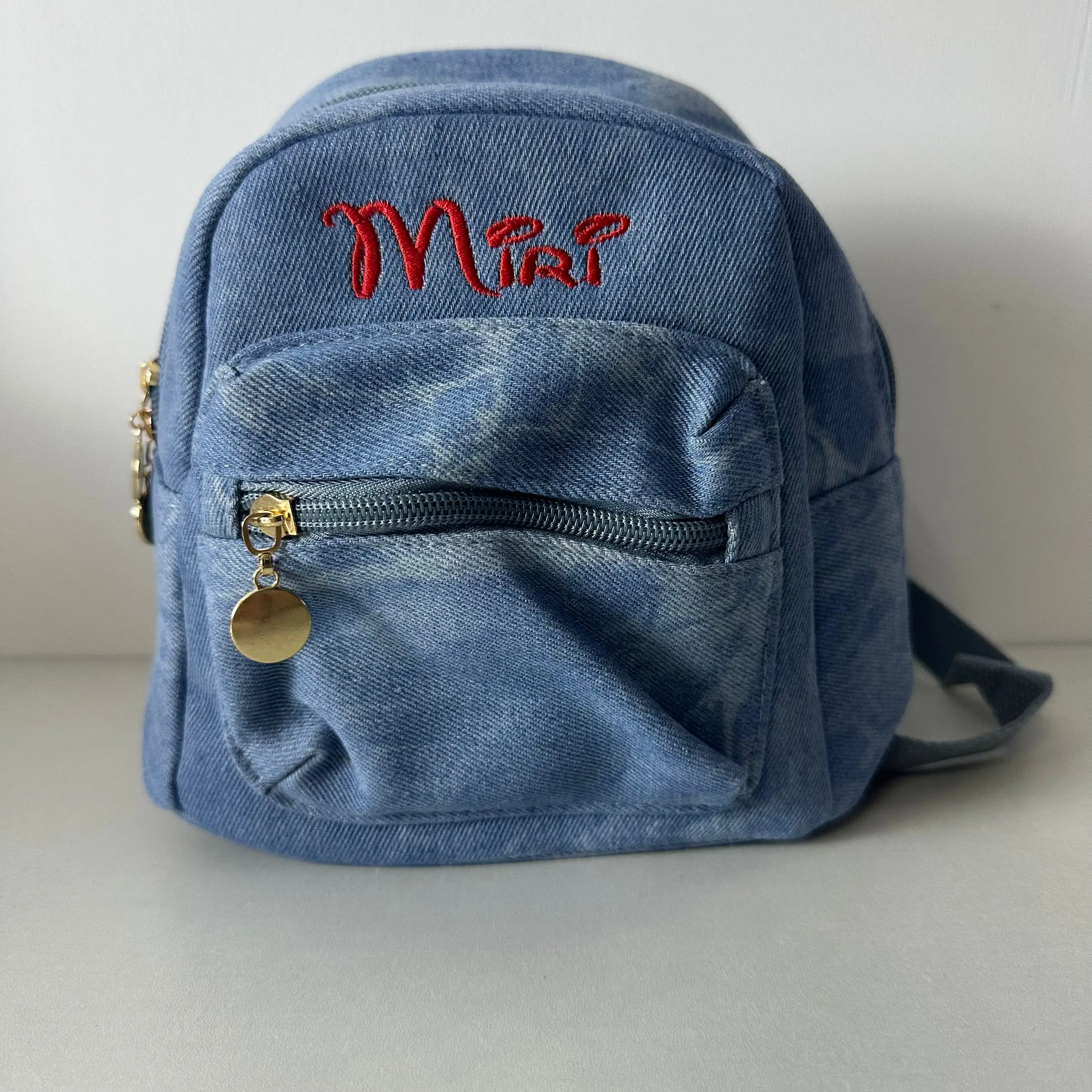 Personalizzazione personalizzata Mini zaino Vintage in Denim zaino Versatile da donna foresta zaino da donna di alta bellezza