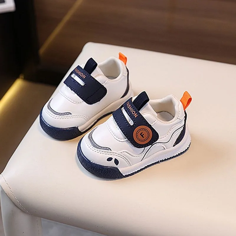 Step in Baby Walking Shoes for 0-2 Years Spring Autumn Casual Slip on With Cartoon Soft Leather Upper Anti Slip Functional Shoes