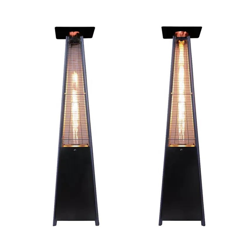 Hot Sales Outdoor Vertical Pyramid Heater Fire Glass Tube  Gas  