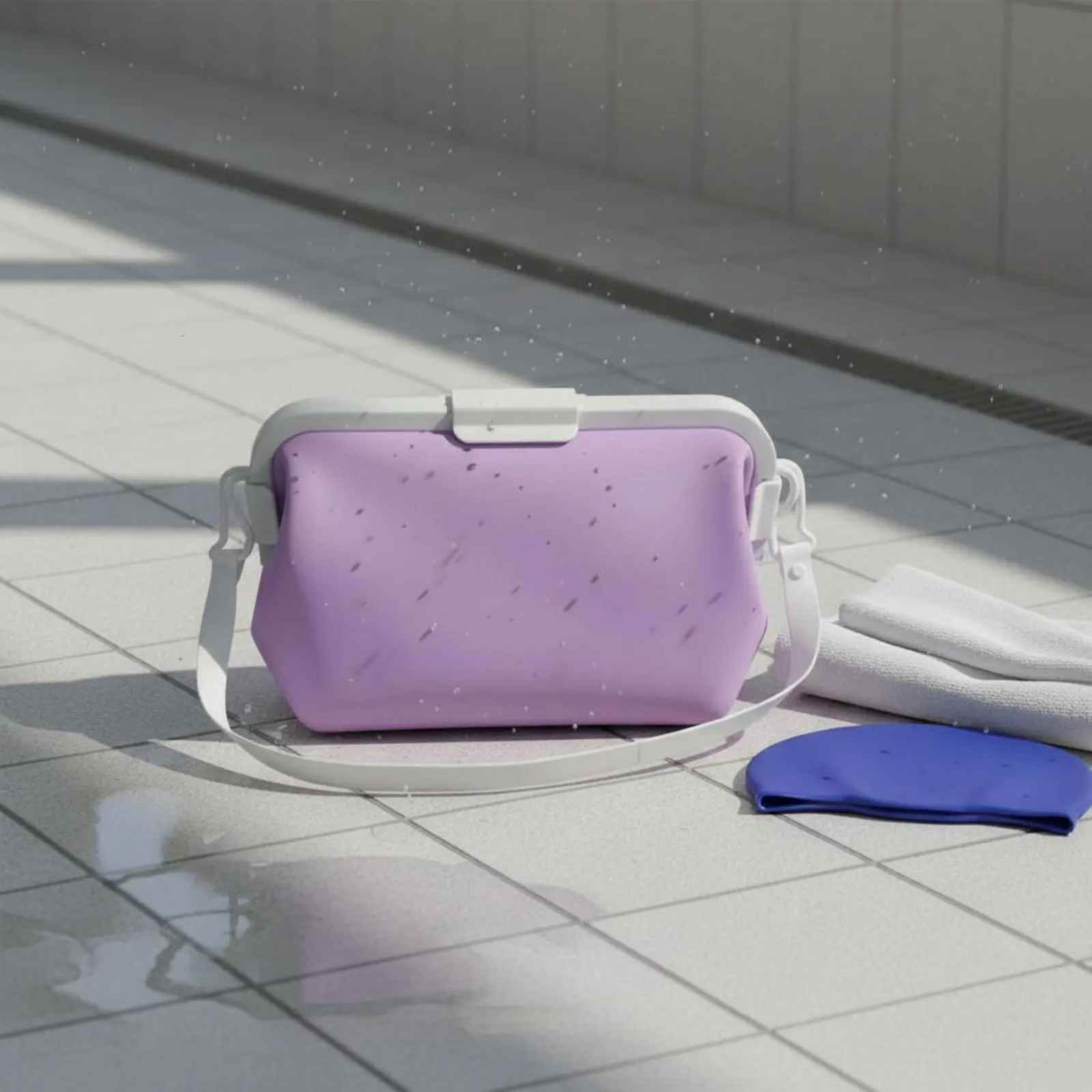 

Dry Wet Separation Toiletry Bag Washable Waterproof Wet Dry Bag Waterproof Pouch Reusable Large Zipper Pouch Portable
