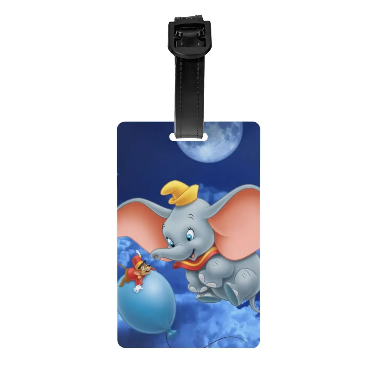 

Custom Dumbo Luggage Tag Privacy Protection Cute Elephant Baggage Tags Travel Bag Labels Suitcase
