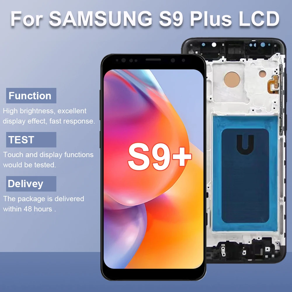 

S9 Plus TFT ЖК-экран в сборе для Samsung Galaxy S9 + G965F G965F/DS ЖК-дисплей с цифровым преобразователем сенсорного экрана и заменой рамки