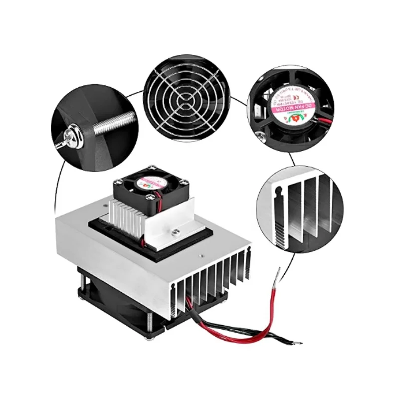 Chip di refrigerazione a semiconduttore Raffreddamento 12V Dispositivo di raffreddamento elettronico Peltier Dispositivo di raffreddamento frigorifero Condizionatore d'aria per animali domestici