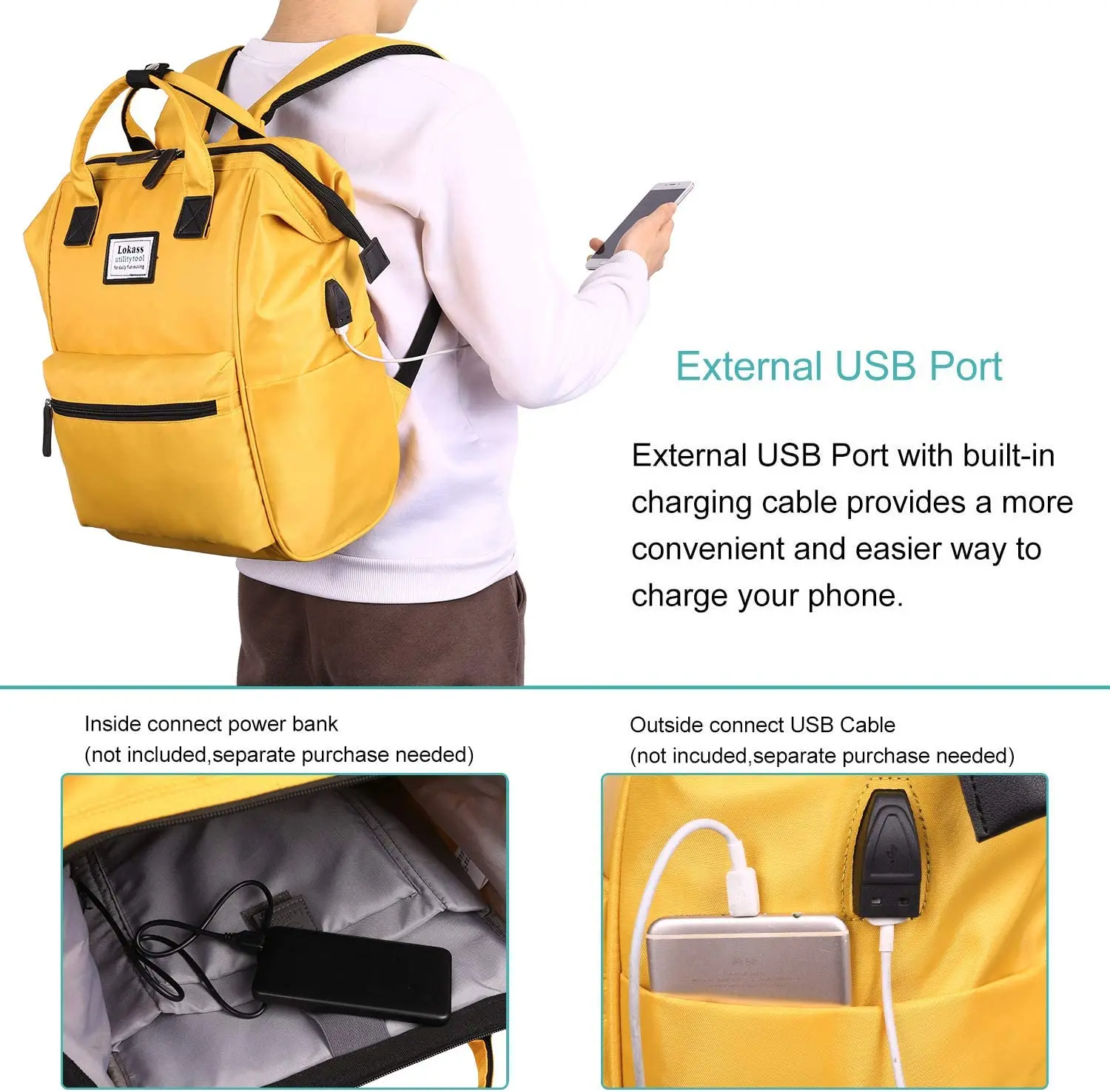 Travel Backpack Large Capacity Backpacks Waterproof 15.6 Inch Schoolbag USB Laptop Business Backpack for Student Mochilas