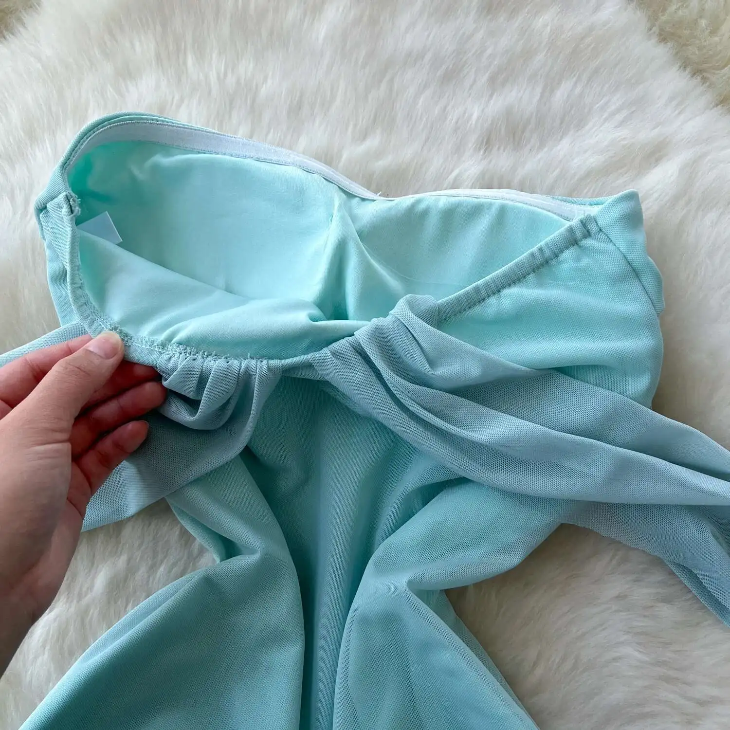 French Off Shoulder Sexy Beach Dress Women Summer Shawl Sleeveless Irregular Long Dresses Ladies Chiffon Boho Green Long Robe