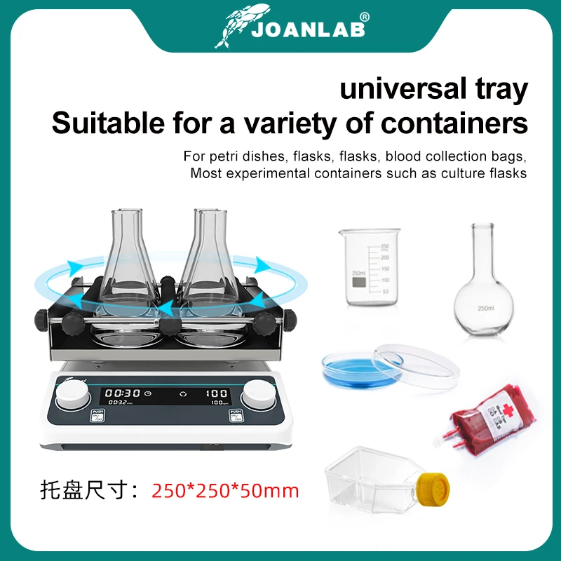 JOANLAB LCD Display Shaker Lab Multi-purpose Horizontal Swing Speed Oscillator Lab Adjustable Speed Laboratory Orbital Shaker