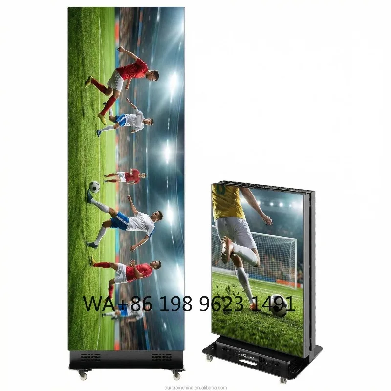 

P1.86 P2 P2.5 Foldable LED Poster Screen 6400*1920 Elevator Digital Advertising Panel Indoor Outdoor
