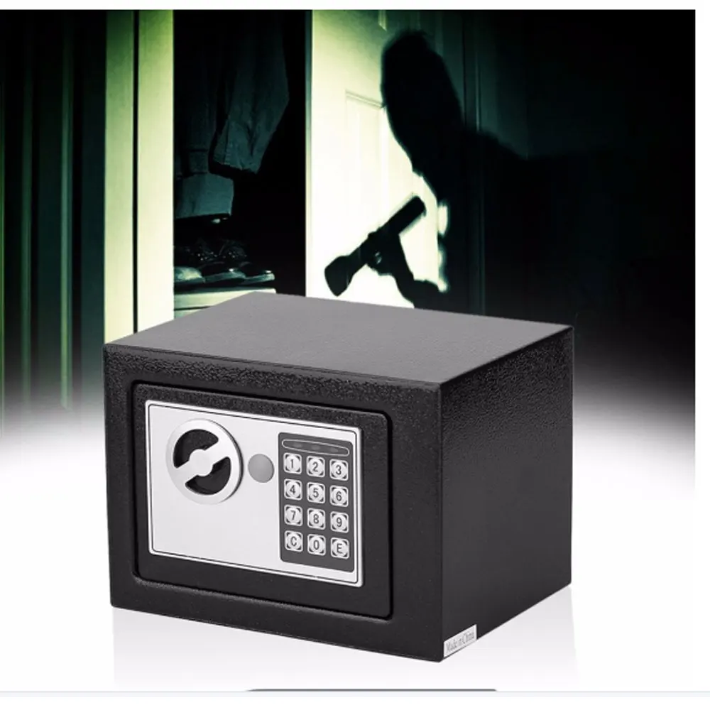 Digital Safe Box Mini Steel Safes Money Bank Small Household Password Key Safety Security Box Keep Cash Jewelry Document