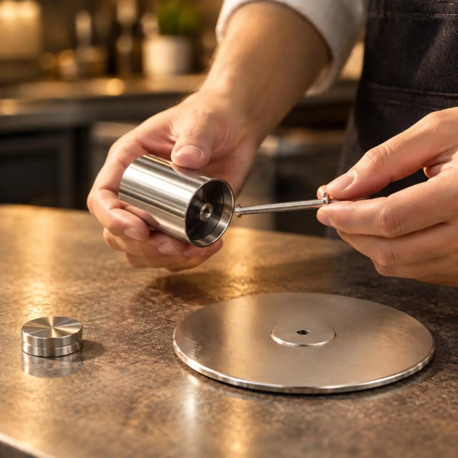 Rotating Turntable for Cake Decorating Stainless Steel Stand with Aluminum Disc for Icing Tools and Cake Making Equipment for