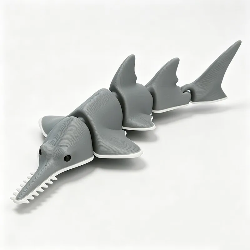3D Printed Small Animal Joint Flexible Simulation Shark, Killer Whale Ornament Home Decoration Perfect Gift For Friends Family view 3