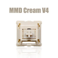 MMD Cream V4 Switch 5Pin ALL POM Linear Games Office Mechanical Keyboard Switches Factory Lubrication for AULA F75 AJAZZ AK820