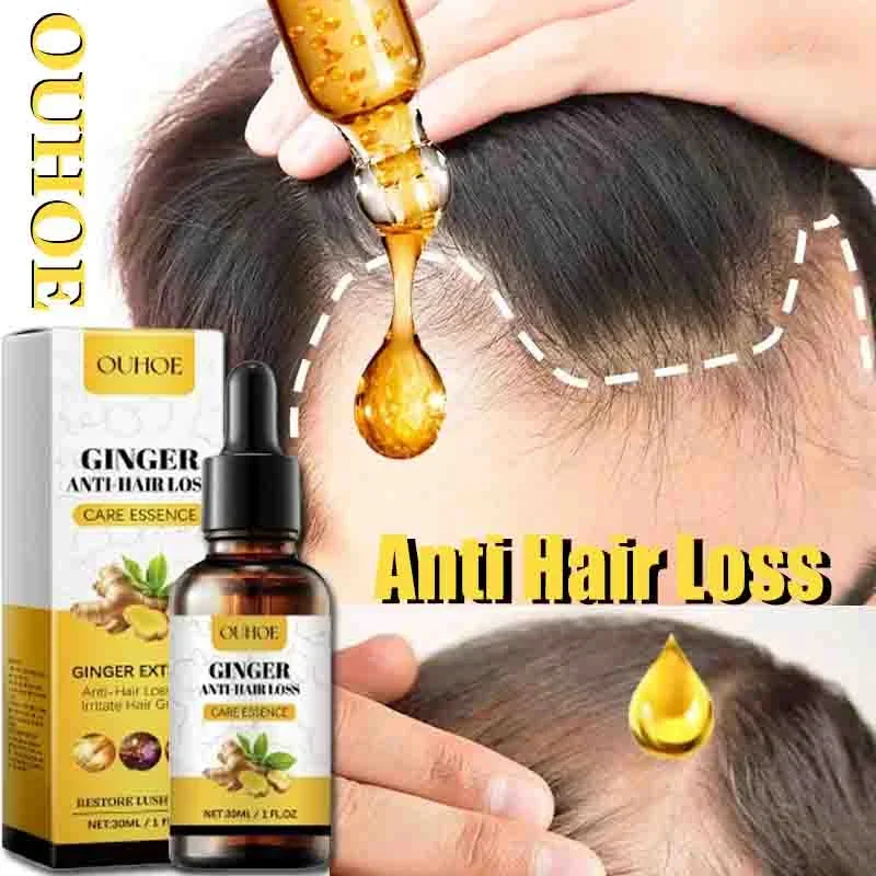 

7 Days Fast Ginger Hair Growth Serum Anti-Loss Hair Regrowth Products Repair Nourish Damaged Hairs Scalp Care Oil For Women Men