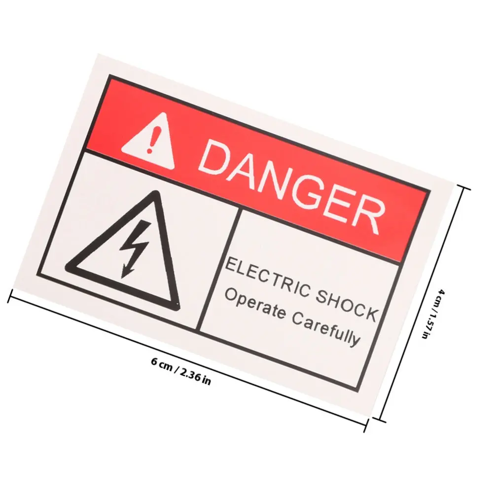 5Pcs Electric Shock Hazard Safety Labels High Voltage Warning Stickers Adhesive for Electrical Panels Industrial Use Electrical