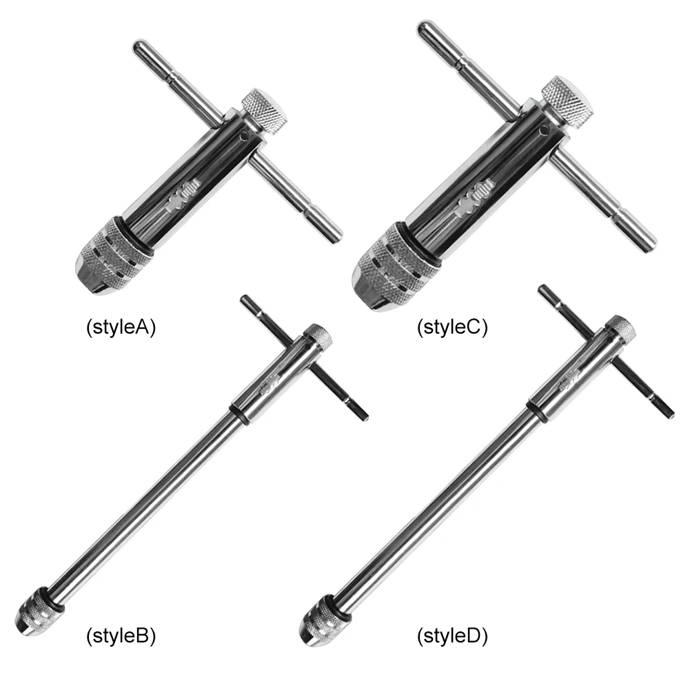 

Регулируемый Т-образный ключ с трещоткой, развертка, ручной держатель, ключ M3-M8 M5-M12, метрический Т-образный метчик, Т-образный ключ с трещоткой
