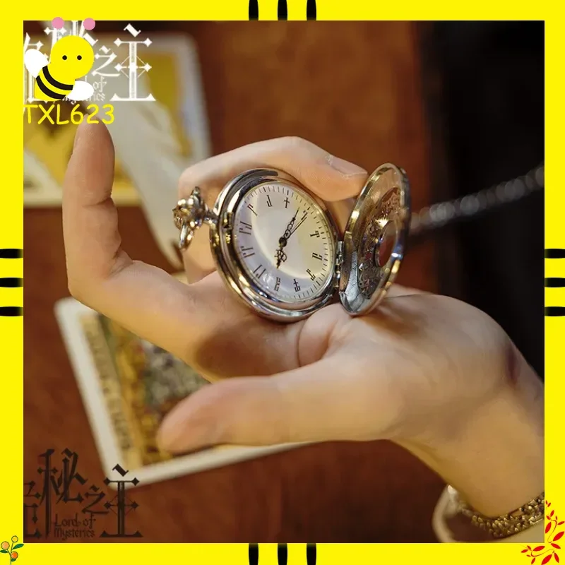 

Серебряные карманные часы в стиле аниме, коллекционная игрушка, Lord of the Mysteries & Steamland Klein Moretti ACG, украшение для фанатов