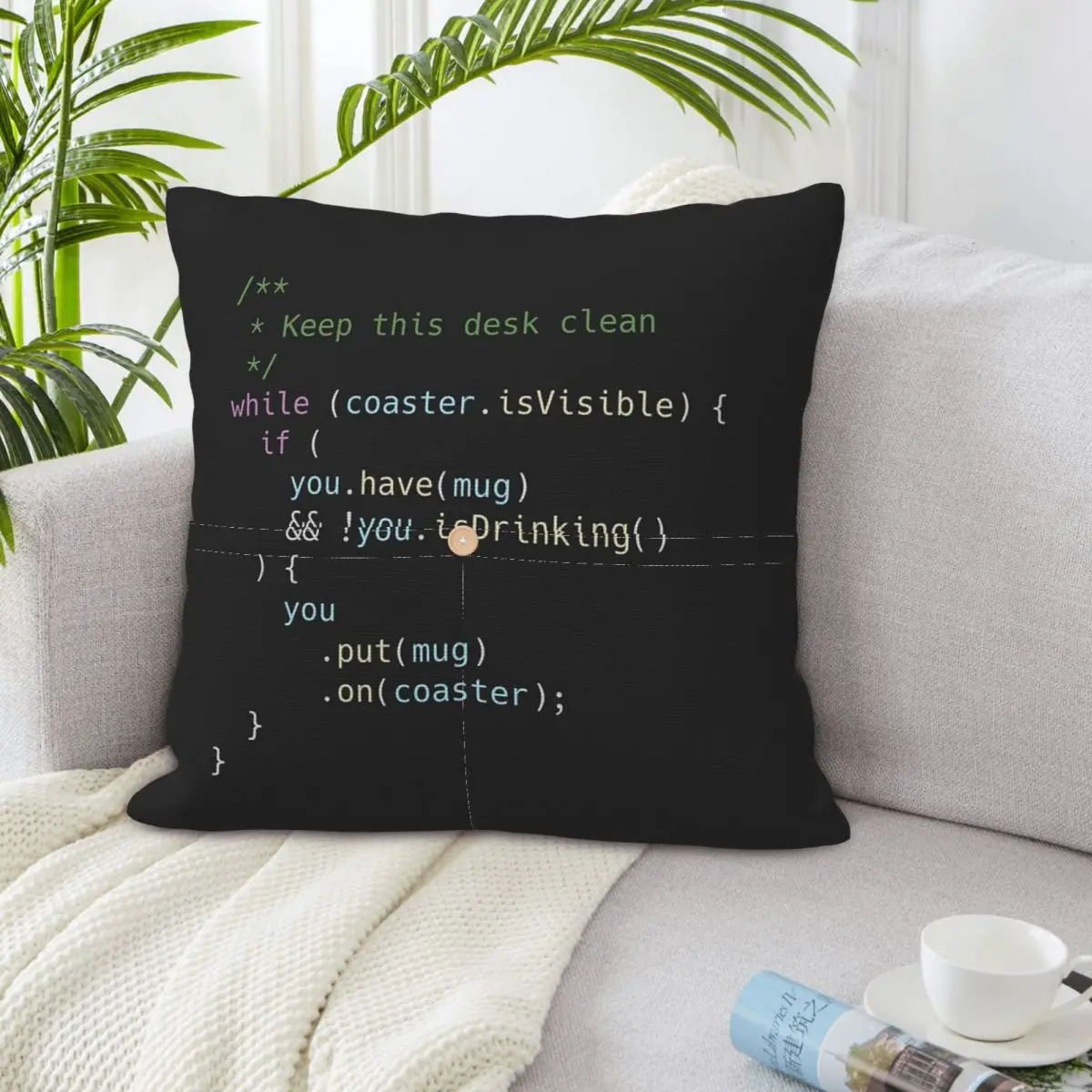 The Perfect Coaster For Programmers Square Linen Pillowcase Cushion Cover Polyester Decorative Bed Home Comfort Throw Pillow