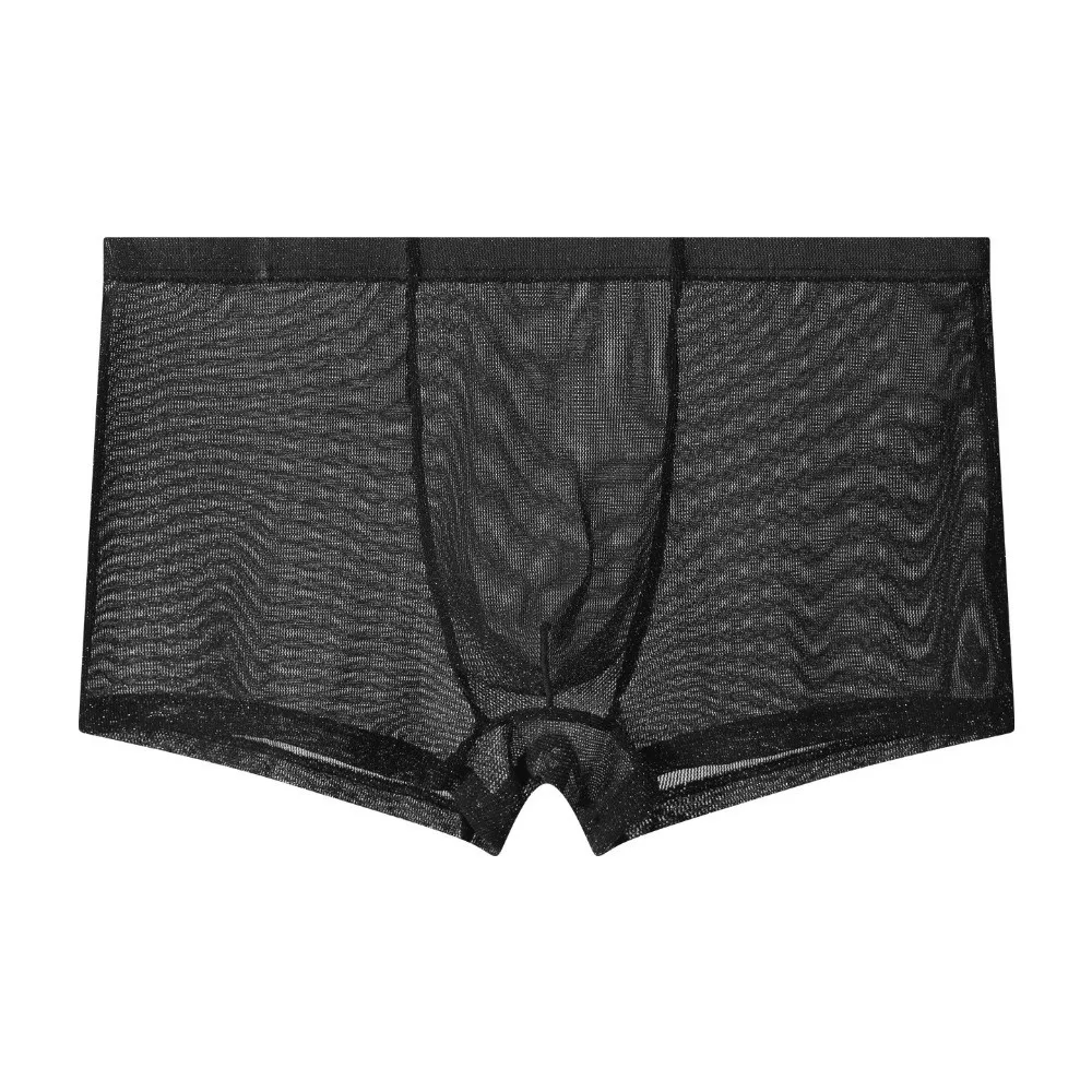Comfortable Underpants Men Boxer Briefs Transparent Mesh Thin Mesh Shorts Boxers Summer Quick Dry Underwear for Men Men