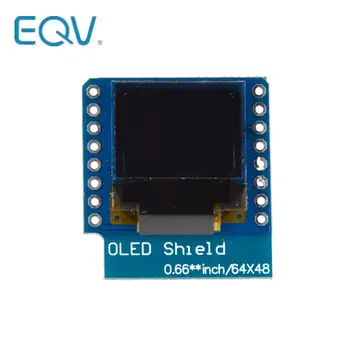 شاشة عرض LCD LED OLED مقاس 0.66 بوصة متوافقة مع WEMOS D1 MINI ESP32 64X48 شاشة 0.66 بوصة وحدة oled مقاس 0.66 بوصة IIC I2C