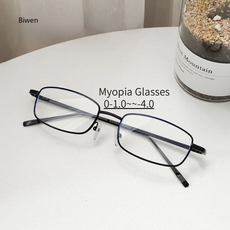 

Myopia Glasses with Diopter 0 To -4.0 Fashion Women Men Finished Prescription Short-sight Eyeglasses Square Frame Minus Eyewear